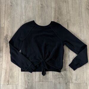 Abercrombie & Fitch Black Tie-Front Sweatshirt